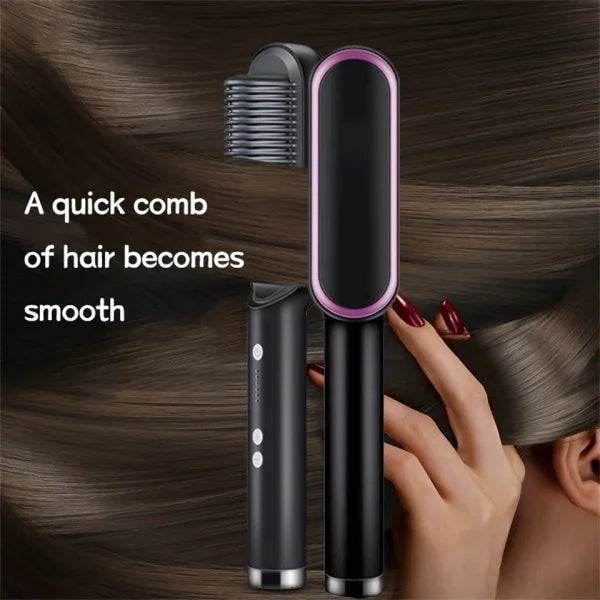 Hqt-909b Electric Professional Hair Straightening Brush (random Color)