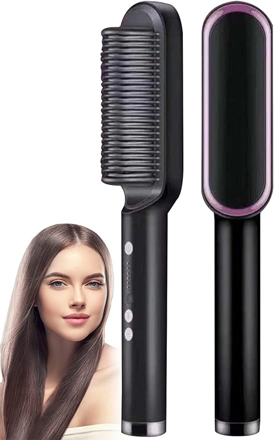 Hqt-909b Electric Professional Hair Straightening Brush (random Color)