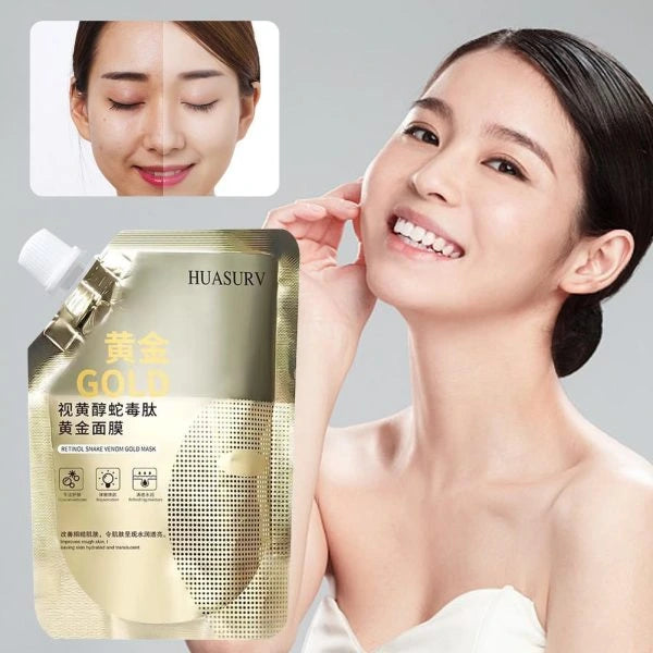 Retinol Gold Mask Deep Moisturizing Brightening Anti-aging Lifting Oil Tear-off Wrinkle Shrink Mud Mask Firming Control Facial Mask 100ml