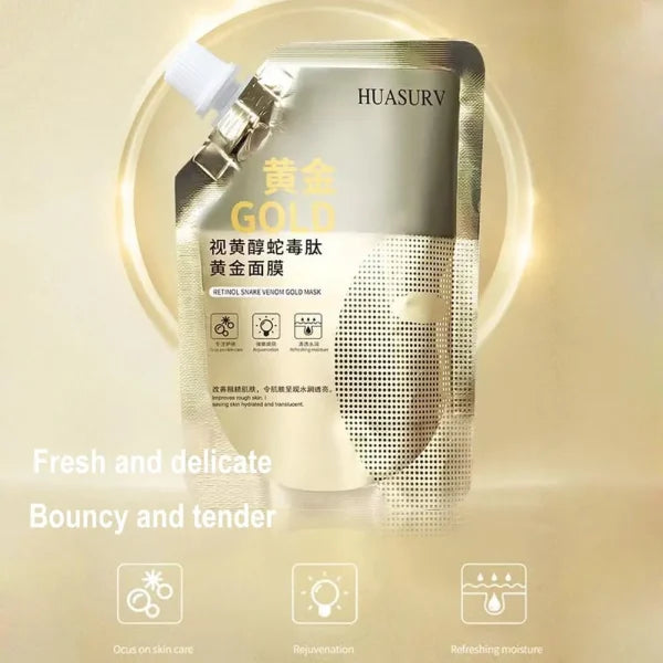Retinol Gold Mask Deep Moisturizing Brightening Anti-aging Lifting Oil Tear-off Wrinkle Shrink Mud Mask Firming Control Facial Mask 100ml